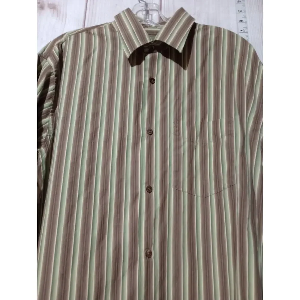 Banana Republic Shirt Mens Large‎ Striped Button Up Long Sleeve Casual Workwear